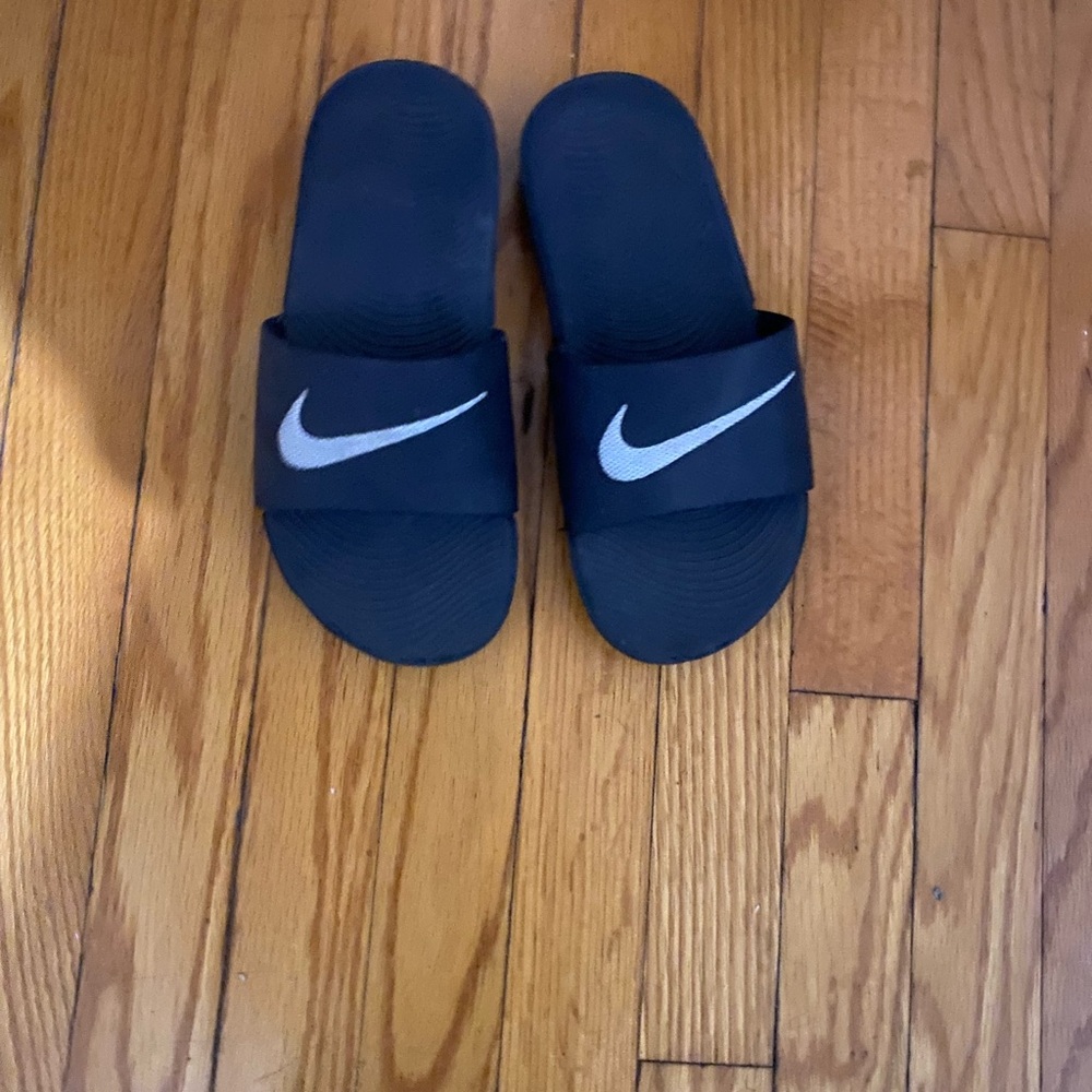 Nike Black Slide Sandals with Logo